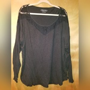 Maurices, long sleeve, black, 4x